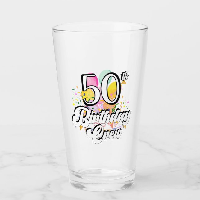 50:e födelsedagsbesättningen 50 Party-besättningen Glaskopp (Framsida)