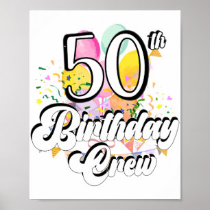 50:e födelsedagsbesättningen 50 Party Poster