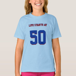 50:e födelsedagsdagen: Joke Life börjar vid 50 T-shirt