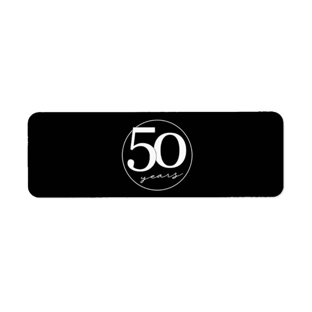 50:e födelsedagsetiketten Kigarförseglingspartiet  Returadress Etikett (Framsidan)