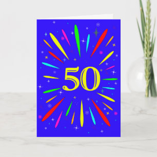 50:e födelsedagsexplosionskort kort