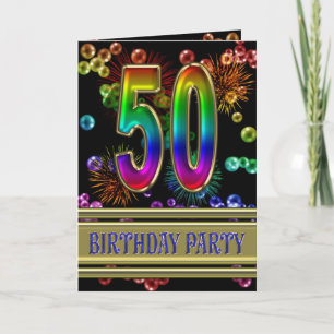 50:e Födelsedagsfest inbjudan