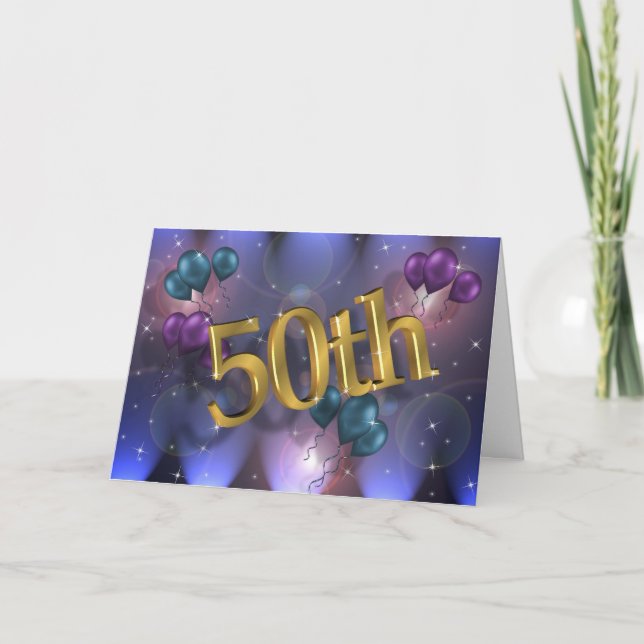50:e Födelsedagsfest inbjudan-kortet Inbjudan (Framsida)