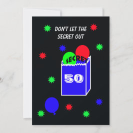 50:e Födelsedagsfest inbjudan SECRET