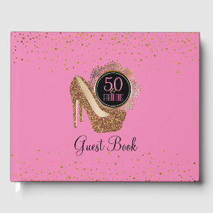50:e Födelsedagsfesten 50 & Fabulous Rosa Guld Gästböcker
