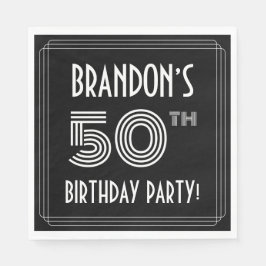 50:e Födelsedagsfesten: Art Deco Stil + anpassat n Pappersservett