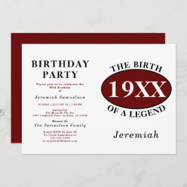 50:e Födelsedagsfesten av en förklarad retro Inbjudningar