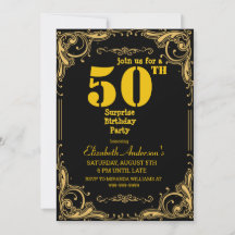 50:e Födelsedagsfesten Black & Guld