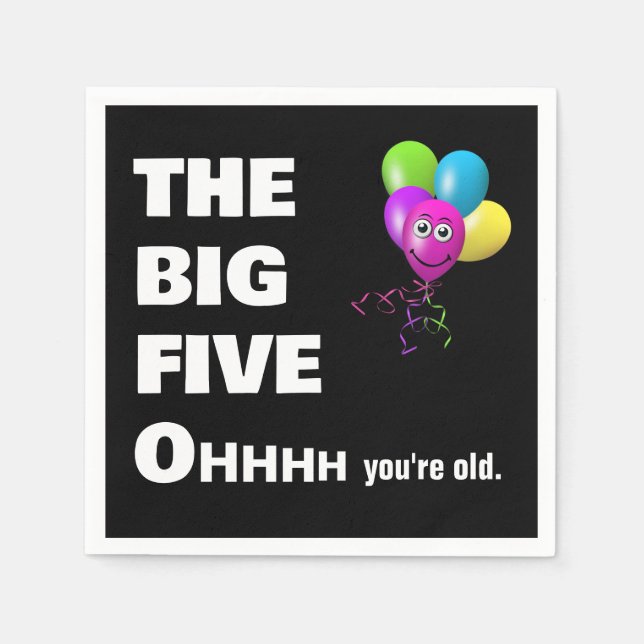 50:e Födelsedagsfesten - Gammal Humor Pappersservett (Framsidan)