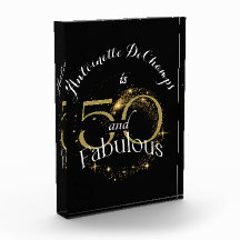 50:e Födelsedagsfesten Guld Black 50 och Fabulous