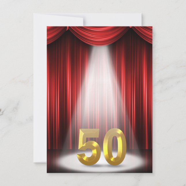 50:e Födelsedagsfesten Inbjudningar (Framsida)