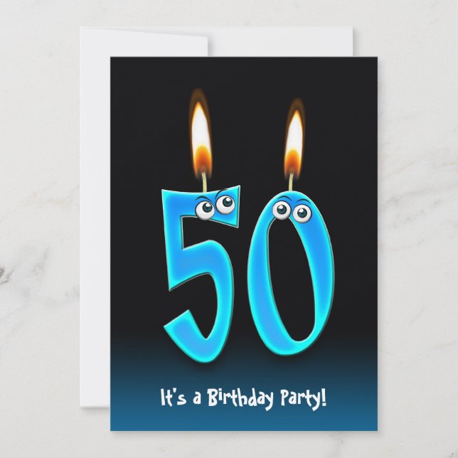 50:e Födelsedagsfesten Inbjudningar (Framsida)