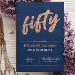 50:e Födelsedagsfesten Modern Guld & Blue | Femton Inbjudningar<br><div class="desc">Fira ett viktigt tillfälle med vår moderna insamling av Guld och blått 50:e Födelsedagsfesten. Med en elegant utformning av snyggten är den här samlingen perfekt för alla vuxarnas födelsedagsfester som firar femtio års liv. Systemet med marinblått och guld färg, tillsammans med typografi av eleganten, utsugning och klass, skapar det som...</div>