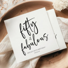 50:e Födelsedagsfesten och mindre än 10 stycken Pappersservett