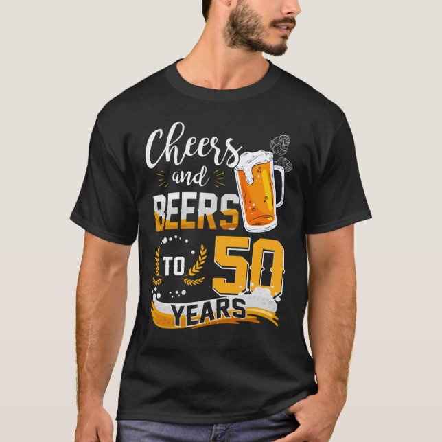 50:e Födelsedagsfesten Ost och Öl till 50 år T Shirt (Framsida)