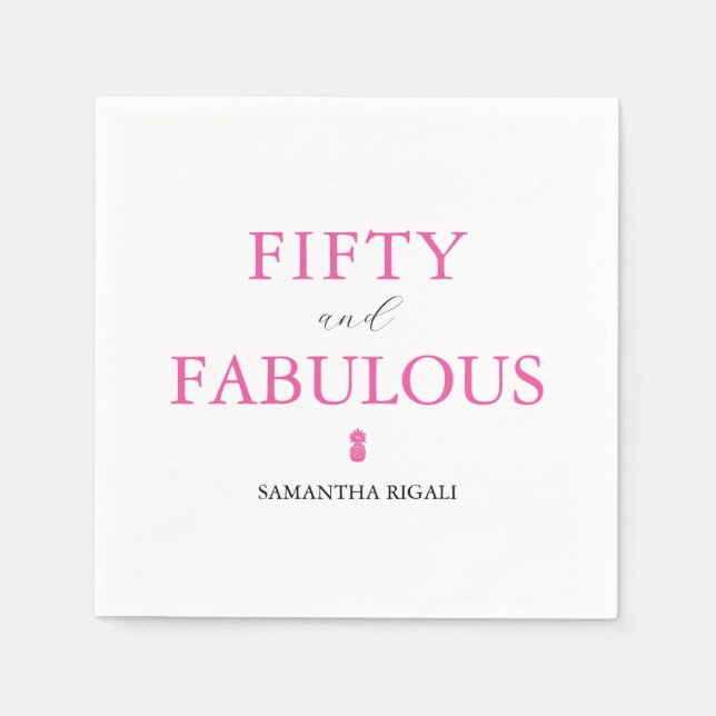 50:e Födelsedagsfesten Pappersservett (Framsidan)