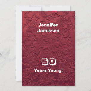 50:e Födelsedagsfesten Red Rag Dolls, Namn. Inbjudningar