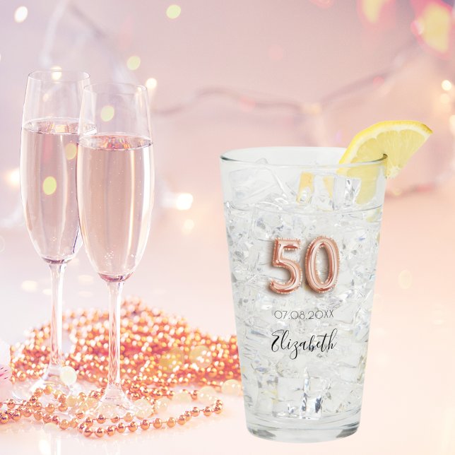 50:e födelsedagsfesten ro guld namn glaskopp (Skapare uppladdad)