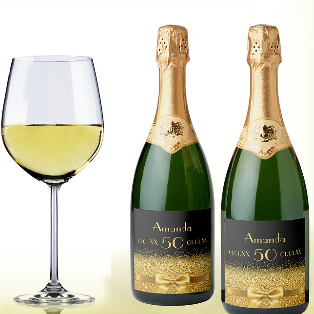 50:e födelsedagsfesten svart guld namn chic (Skapare uppladdad)