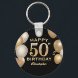 50:e Födelsedagsfesten Svart och Guld-ballonger Nyckelring<br><div class="desc">50:e Födelsedagsfesten Black and Guld Balloons and Confetti Keychain. Om du vill göra ytterligare anpassningar klickar du på knappen "Anpassa" och användor verktyg som är utformat för att ändra mallen.</div>