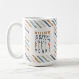50:e födelsedagsfestens decor-fotoutskrift kaffemugg