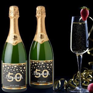 50:e födelsedagsfestens diamanter glitter svarta g