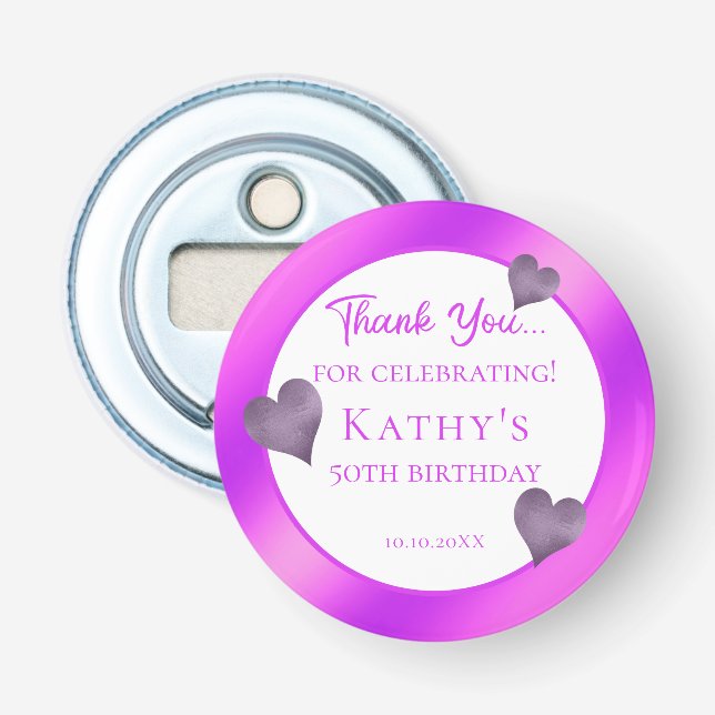 50:e Födelsedagsfestens favorithälsningshändelser  Flasköppnare (Framsidan)