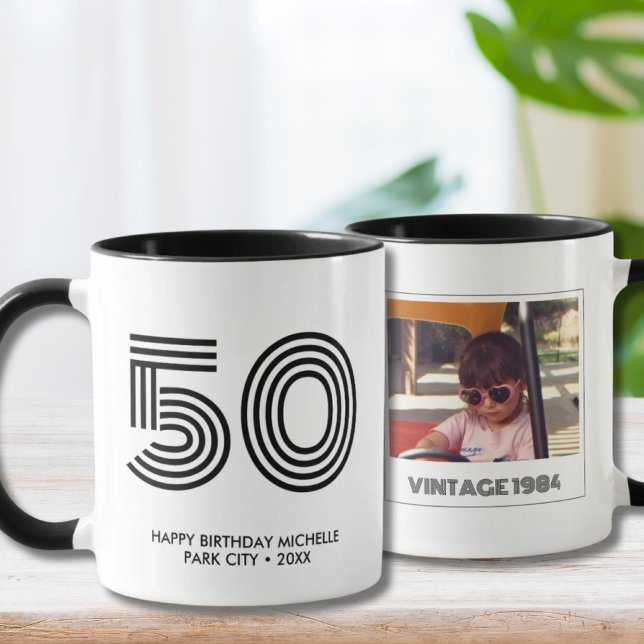 50:e Födelsedagsfestens favoritVintage år Mugg (Skapare uppladdad)
