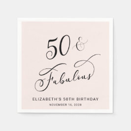 50:e Födelsedagsfestens Rosa Pappersservett