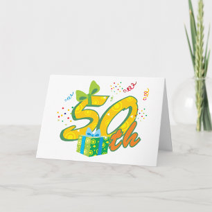 50:e födelsedagsfirandekort kort
