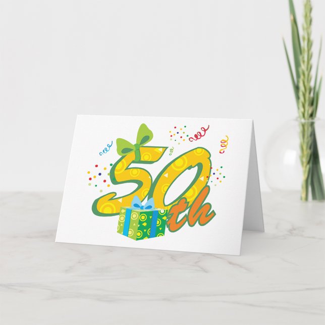 50:e födelsedagsfirandekort kort (Skapare uppladdad)