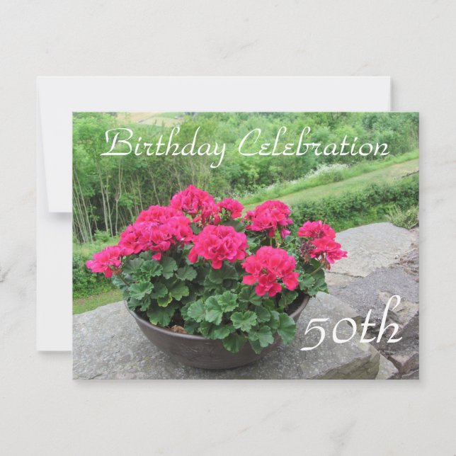 50:e födelsedagsfirandet inbjudningar (Framsida)