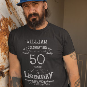 50:e födelsedagsförklaringen Lägg till Namn T Shirt