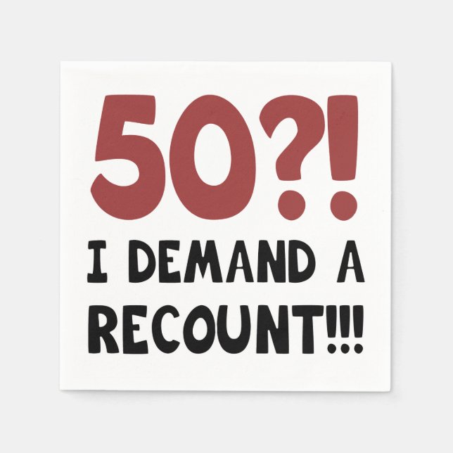 50:e födelsedagsgag-gåva pappersservett (Framsidan)