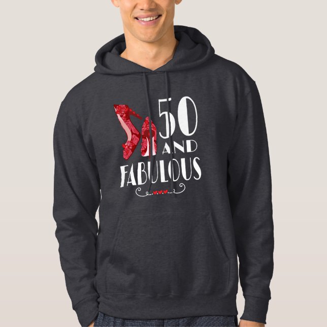 50:e födelsedagsgåva imm 50 och uppmjukande gåva hoodie (Framsida)
