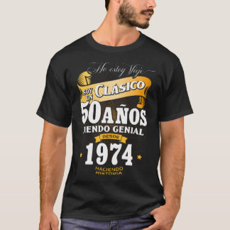 50:e födelsedagsgåvan För manar på spanska Regalo T Shirt