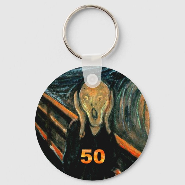 50:e födelsedagsgåvor, kräm 50! nyckelring (Framsida)