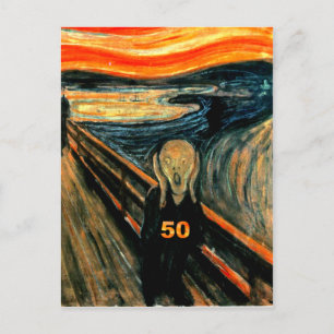 50:e födelsedagsgåvor, kräm 50! vykort