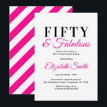 50:e födelsedagsinbjudan 50 och Fabulös Elegant Inbjudningar<br><div class="desc">Femtio och Fabulous,  ett utkast från finare shock rosa,  ett underbart sätt att fira 50-årsdagen i stil</div>