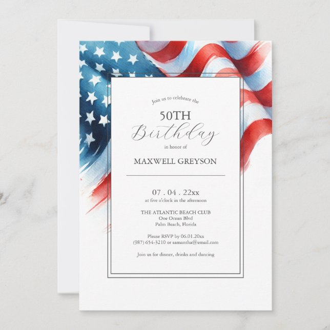 50:e födelsedagsinbjudan: ÄF Inbjudningar (Framsida)