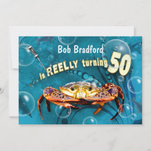 50:e födelsedagsinbjudan - CRAB FEAST Inbjudningar