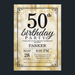 50:e födelsedagsinbjudan Guld Glitter Inbjudningar<br><div class="desc">50:e födelsedagsinbjudan till Guld String Ljus med Guld Glitter-bakgrund. Guld födelsedag. Vuxen Birthday. Manar eller Women Bday Inbjudan. 13:e 15:e 16:e 18:e 20:e 30:e 40:e 60:e 70:e 80:e 90:e 100:e, oavsett ålder. Om du vill göra ytterligare anpassningar klickar du på knappen "Anpassa" och användor verktyg som är utformat för att...</div>
