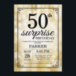50:e födelsedagsinbjudan Guld Glitter Inbjudningar<br><div class="desc">Överraskad 50:e födelsedagsinbjudan med Guld String Ljus med bakgrunden Guld Glitter. Guld födelsedag. Vuxen födelsedag. Manar eller Women Bday Inbjudan. 13:e 15:e 16:e 18:e 20:e 30:e 40:e 60:e 70:e 80:e 90:e 100:e, oavsett ålder. Om du vill göra ytterligare anpassningar klickar du på knappen Anpassa och användor verktygen som är utformat...</div>
