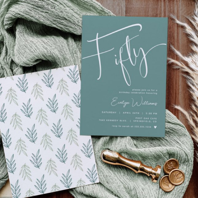 50:e födelsedagsinbjudan inbjudningar (Skapare uppladdad)