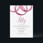 50:e födelsedagsinbjudan Vuxen Vin Party Inbjudningar<br><div class="desc">De här moderna födelsedagsinbjudningarna har burgundi vin-cirklar. "50" ord ställs in i elegantens typografi. Använda mallen fält om du vill lägga till din enkla 50:e party-information. Perfekt för en vuxen födelsedagsfest med en sip sip hooray eller åldras till perfekt tema.</div>