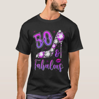 50:e födelsedagskalan för kvinnor 50 och t shirt