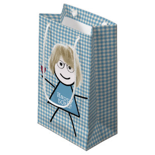 50:e födelsedagskalan Stick Girl On Gingham med Vi