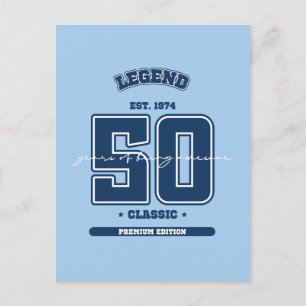 50:e födelsedagskalender 1974 vykort