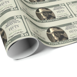 50:e födelsedagskalender till 50 dollar Bill Presentpapper