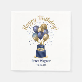 50:e födelsedagskalkningen Ballonkummel Pappersservett